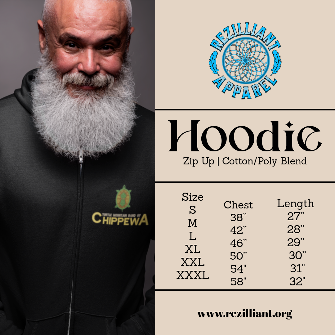 Heart of a Warrior Soul of a Wolf Hoodie Native American Zip Up Hoodie - Rezilliant Apparel