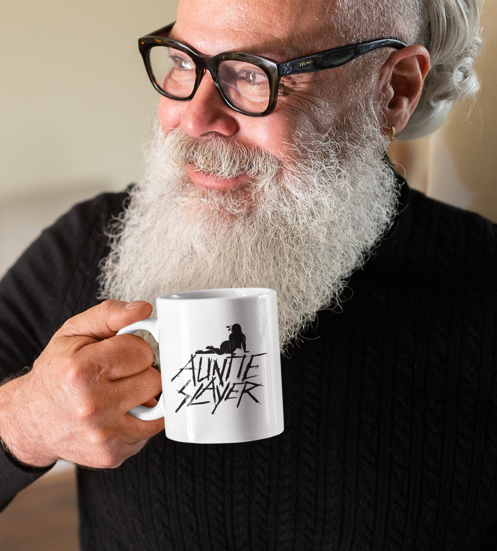 Auntie Slayer 11 oz Mug – Double-Sided Print - Rezilliant Apparel