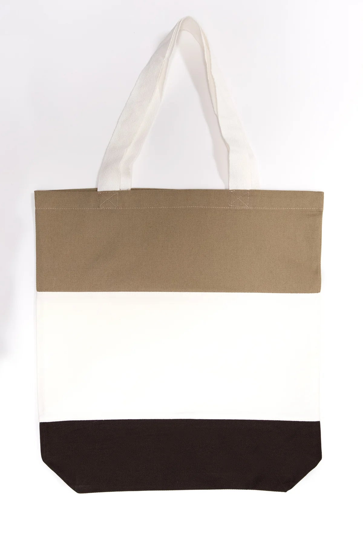 Custom Embroidered Tote Bag - Your Logo or Image Embroidered on Tri-Color Canvas Tote Bag - Rezilliant Apparel