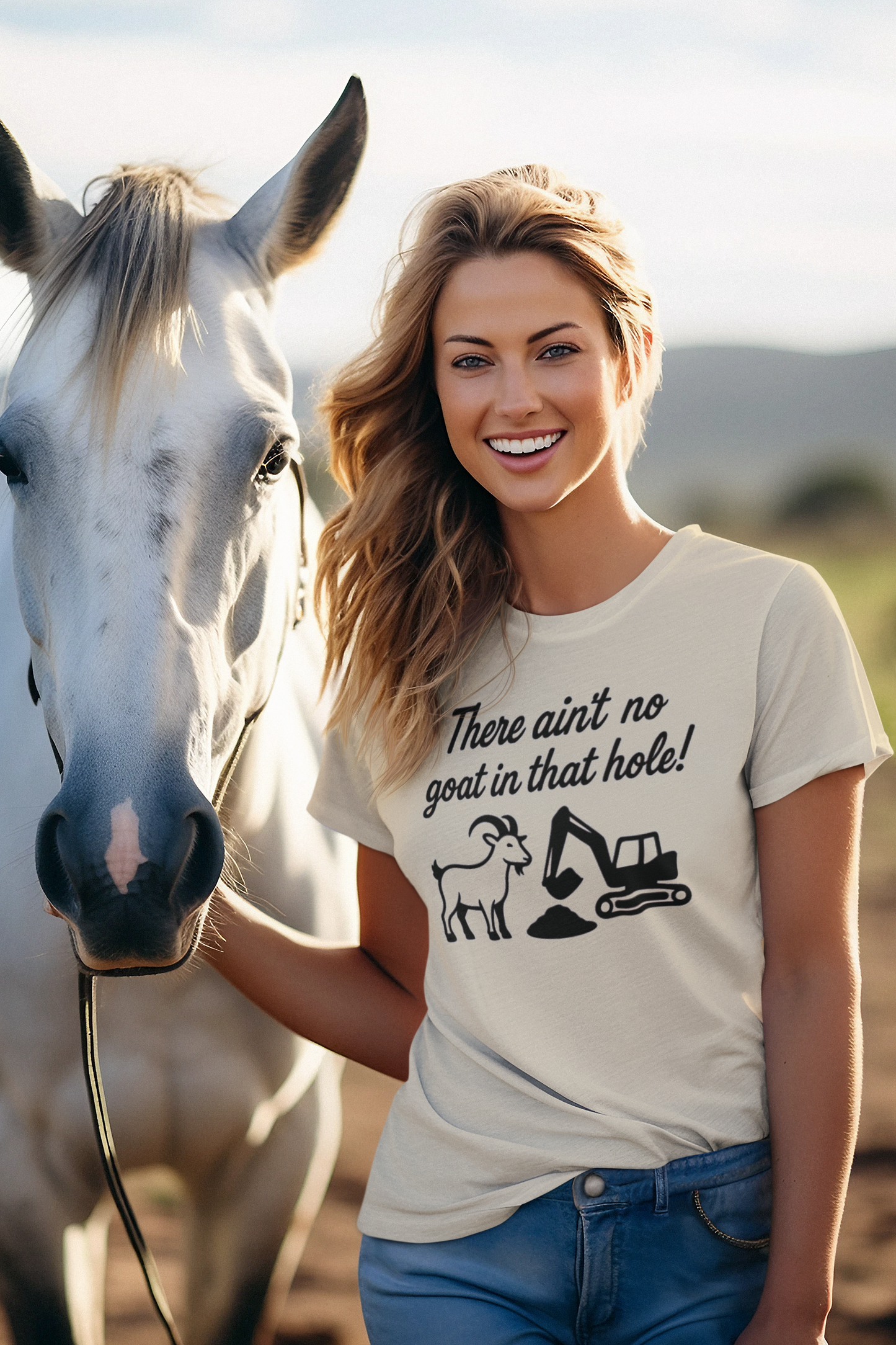 There ain't no goat in that hole - Official He's Lying funny T Shirt - Rezilliant Apparel