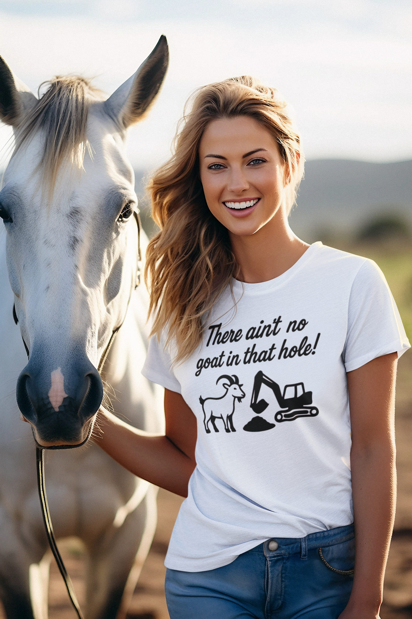 There ain't no goat in that hole - Official He's Lying funny T Shirt - Rezilliant Apparel