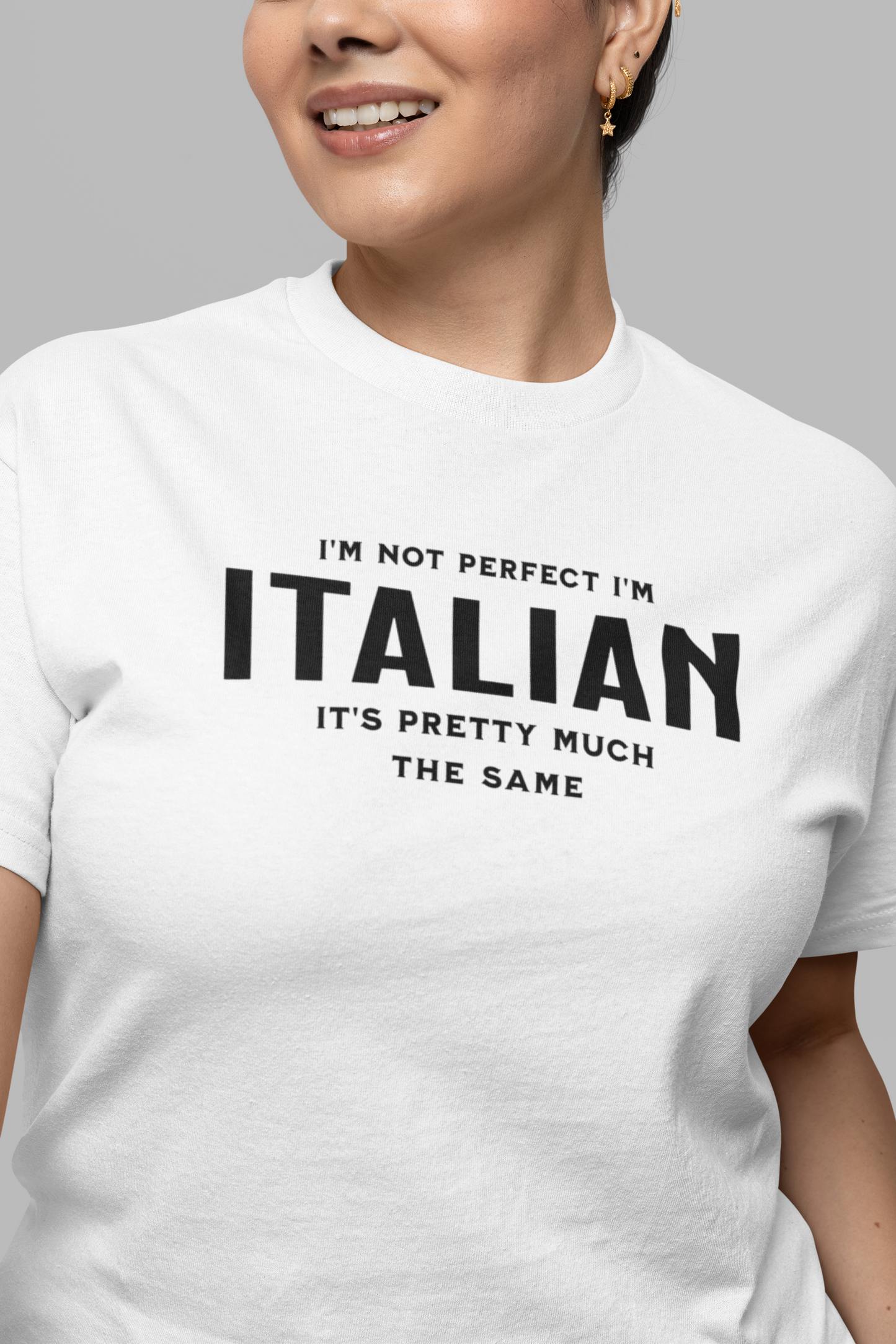 I'm Not Perfect I'm Italian Tee, gift shirt, Italian American Shirt, Funny Italian Sarcastic Tee, Gift for Her, Gift for Him, Funny T Shirt Tee, Italian Shirt, Funny Italian Sarcastic Tee, Funny T Shirt - Rezilliant Apparel
