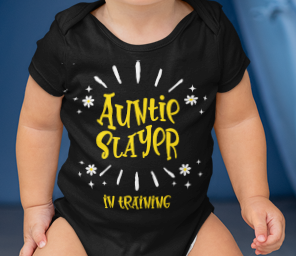 Auntie Slayer in Training Native American Baby Bodysuit - Rezilliant Apparel