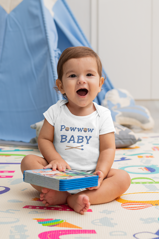 Powwow Baby Embroidered Native American Baby Bodysuit (Color Options) - Rezilliant Apparel