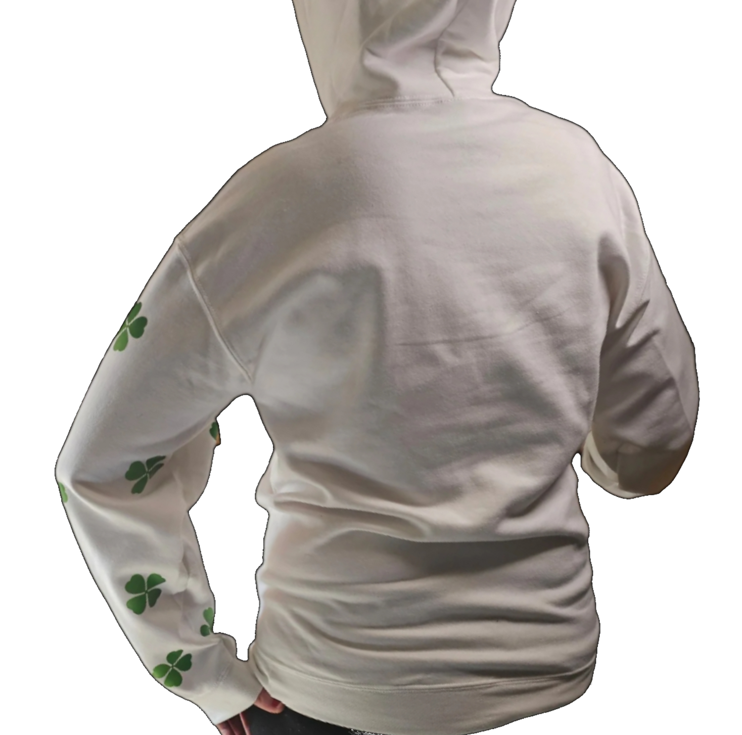 Saint Patrick's Day Lucky and Blessed  White Hoodie - Rezilliant Apparel