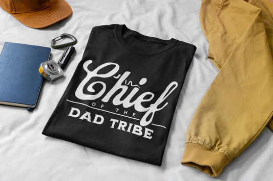 Chief of the Dad Tribe Father's Day T-Shirt Tribal Design Gift for Dad Unique Father's Day Present - Rezilliant Apparel