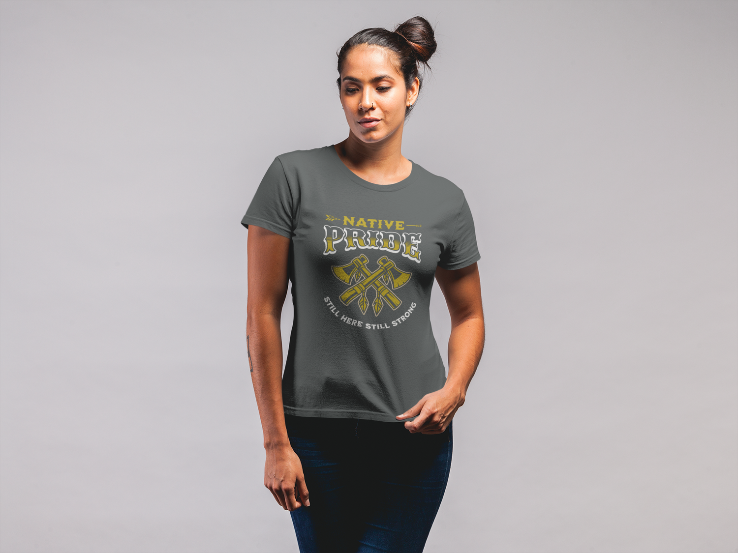 Native Pride –Native American Shirt FRONT ONLY (color options) - Rezilliant Apparel