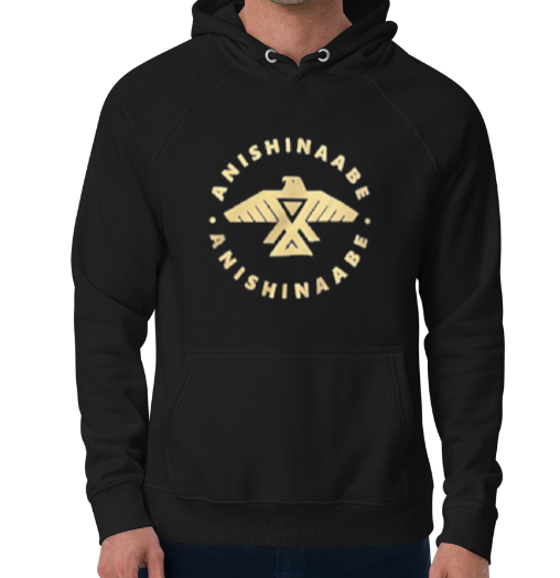 Anishinaabe Hoodie with printed sleeve - Native American Hoodie - Rezilliant Apparel