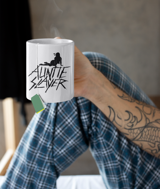 Auntie Slayer 11 oz Mug – Double-Sided Print - Rezilliant Apparel