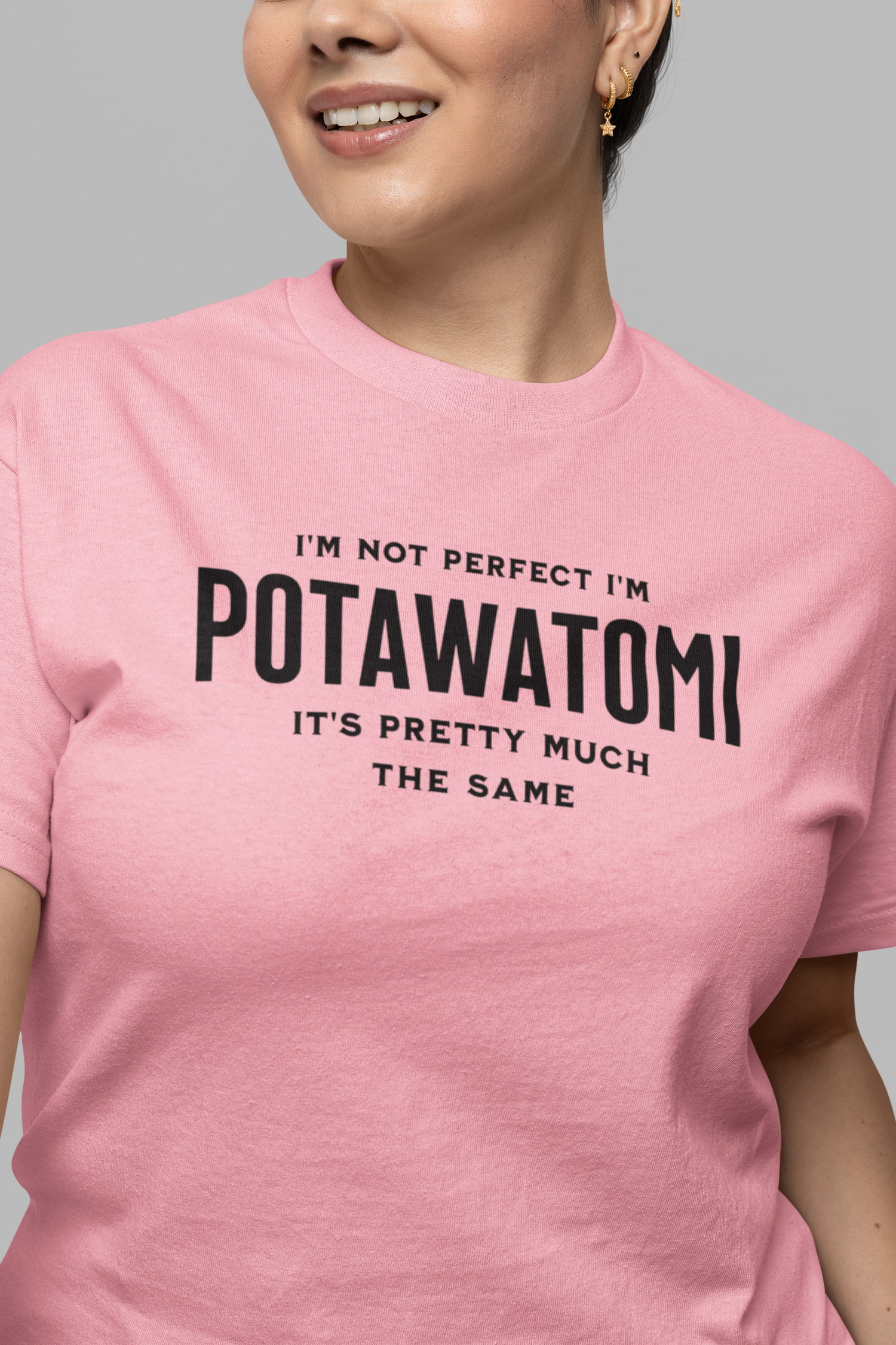 I'm Not Perfect I'm Potawatomi Tee, gift shirt, Native American Shirt, Funny Native Sarcastic Tee, Gift for Her, Gift for Him, Funny T Shirt Tee, Native American Shirt, Funny Native Sarcastic Tee, Funny T Shirt - Rezilliant Apparel