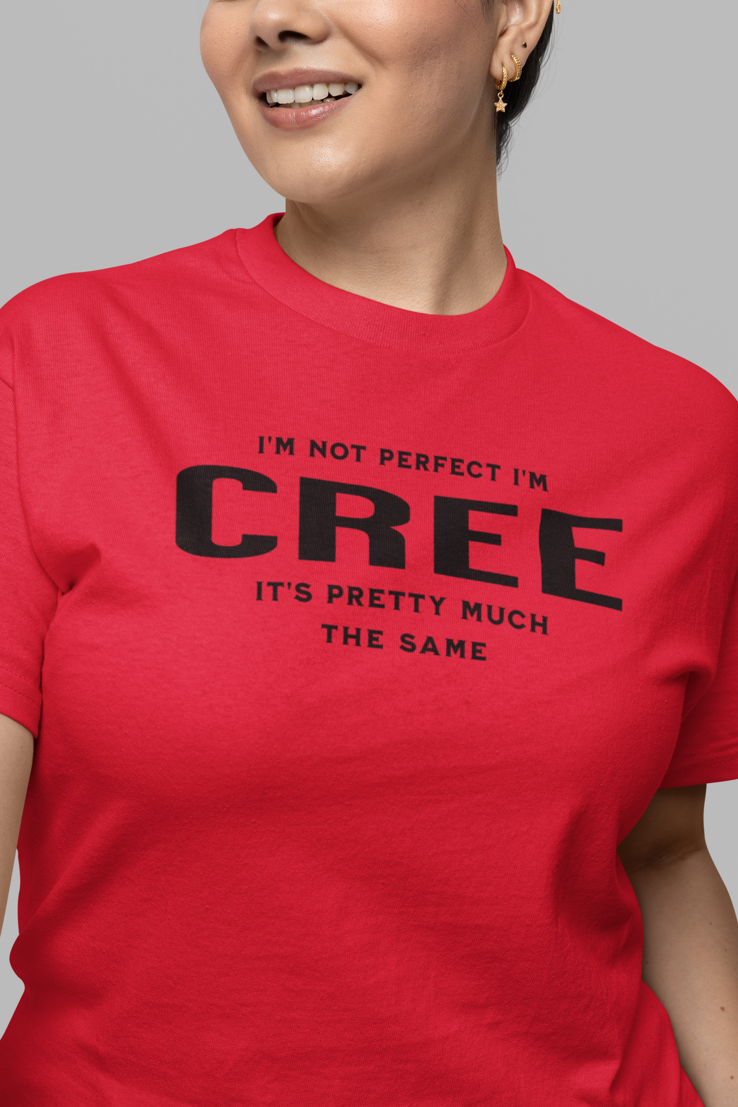 I'm Not Perfect I'm Cree Tee, gift shirt, Native American Shirt, Funny Native Sarcastic Tee, Gift for Her, Gift for Him, Funny T Shirt Tee, Native American Shirt, Funny Native Sarcastic Tee, Funny T Shirt - Rezilliant Apparel