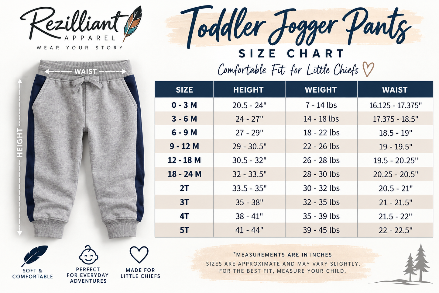 Little Chief Toddler Jogger Pants - Rezilliant Apparel