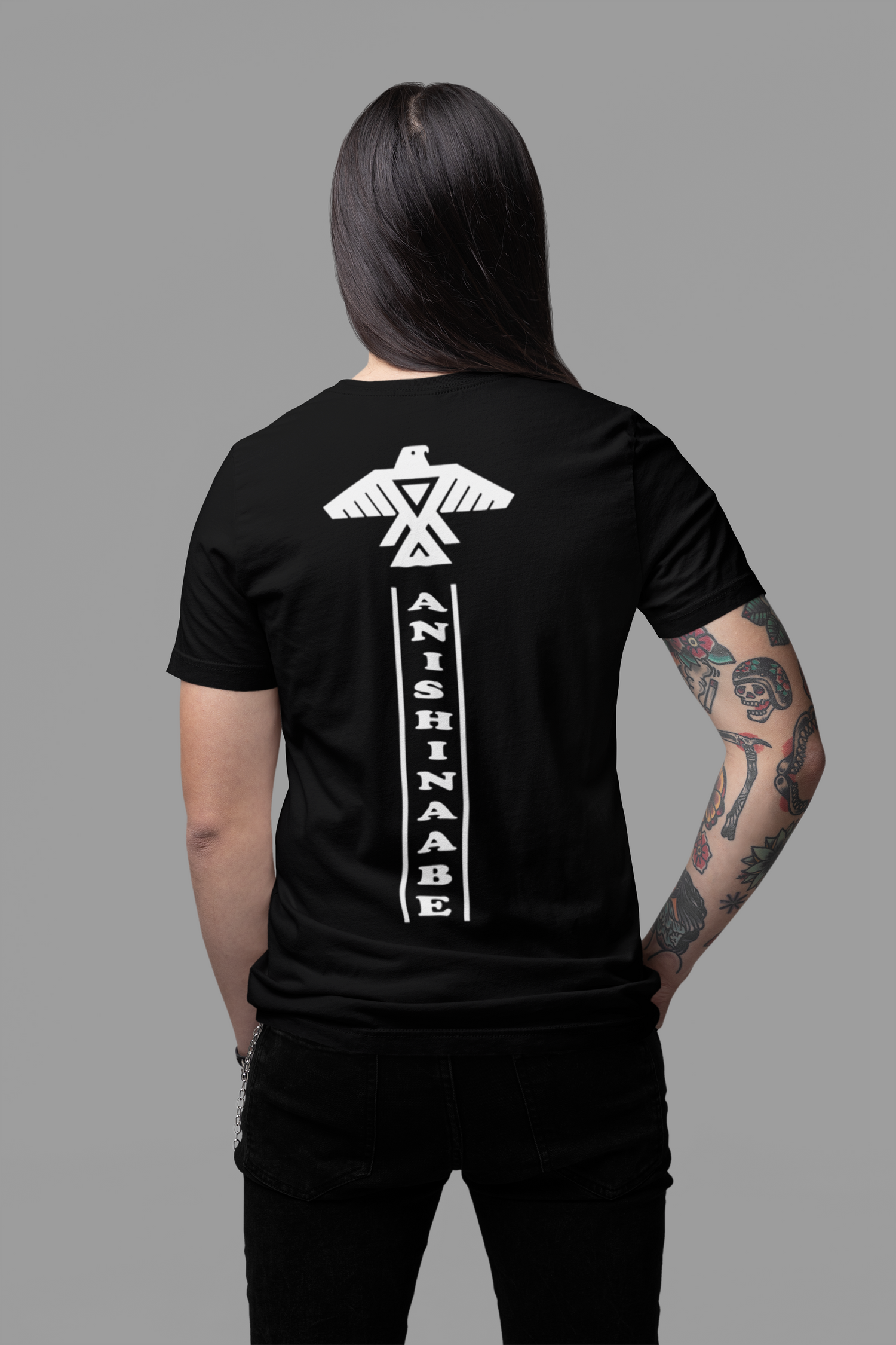Anishinaabe front and back Totem Style t shirt (multiple color options) - Rezilliant Apparel
