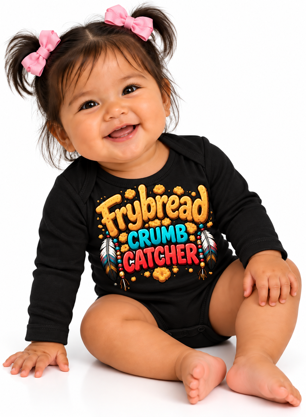 Frybread Crumb Catcher Baby & Toddler Long-Sleeve Onesie