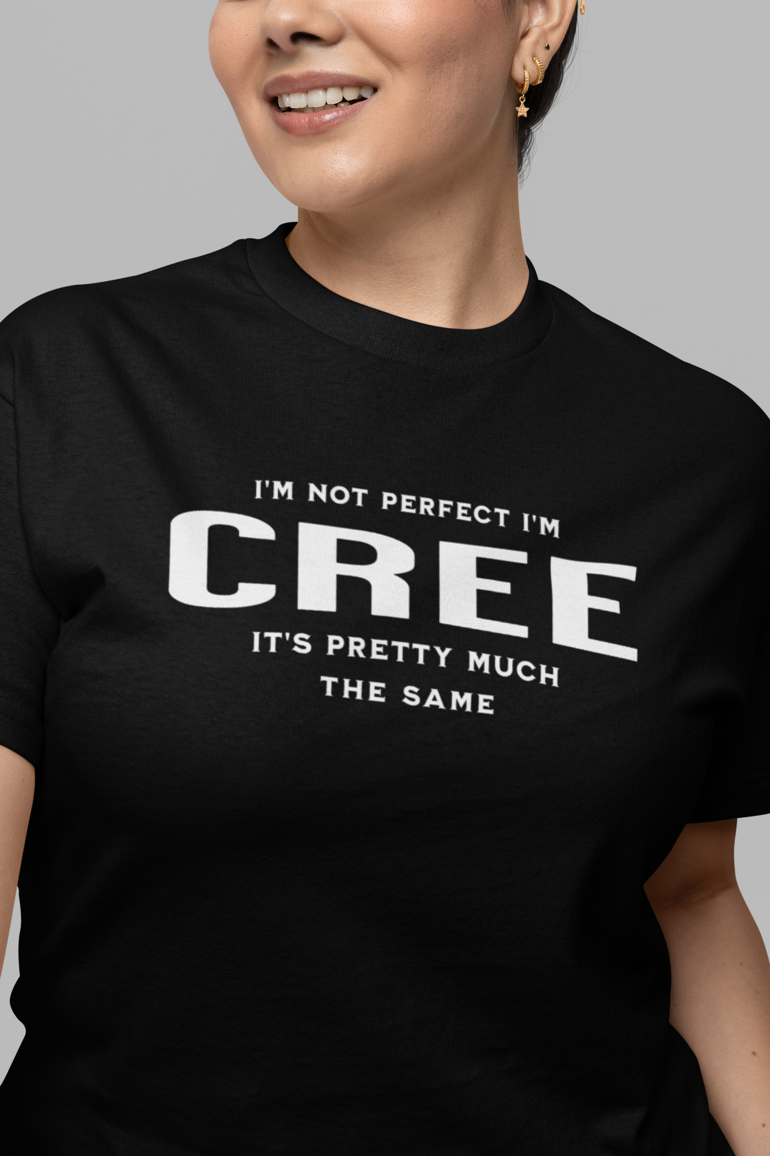 I'm Not Perfect I'm Cree Tee, gift shirt, Native American Shirt, Funny Native Sarcastic Tee, Gift for Her, Gift for Him, Funny T Shirt Tee, Native American Shirt, Funny Native Sarcastic Tee, Funny T Shirt - Rezilliant Apparel