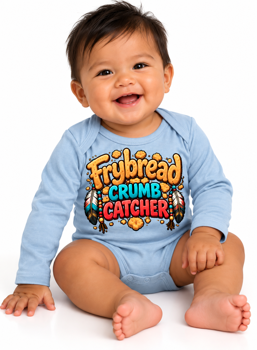 Frybread Crumb Catcher Baby & Toddler Long-Sleeve Onesie