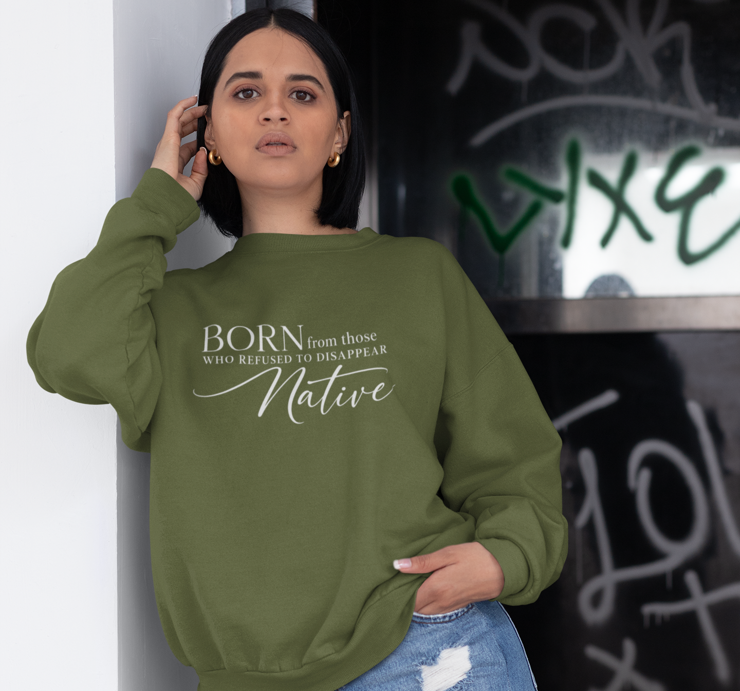 Born From Those Who Refused to Disappear Native American Sweatshirt
