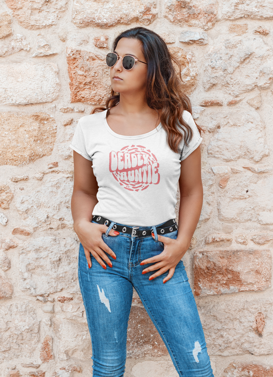 DEADLY AUNTIE –Native American Shirt Scoop Neck (color options) - Rezilliant Apparel