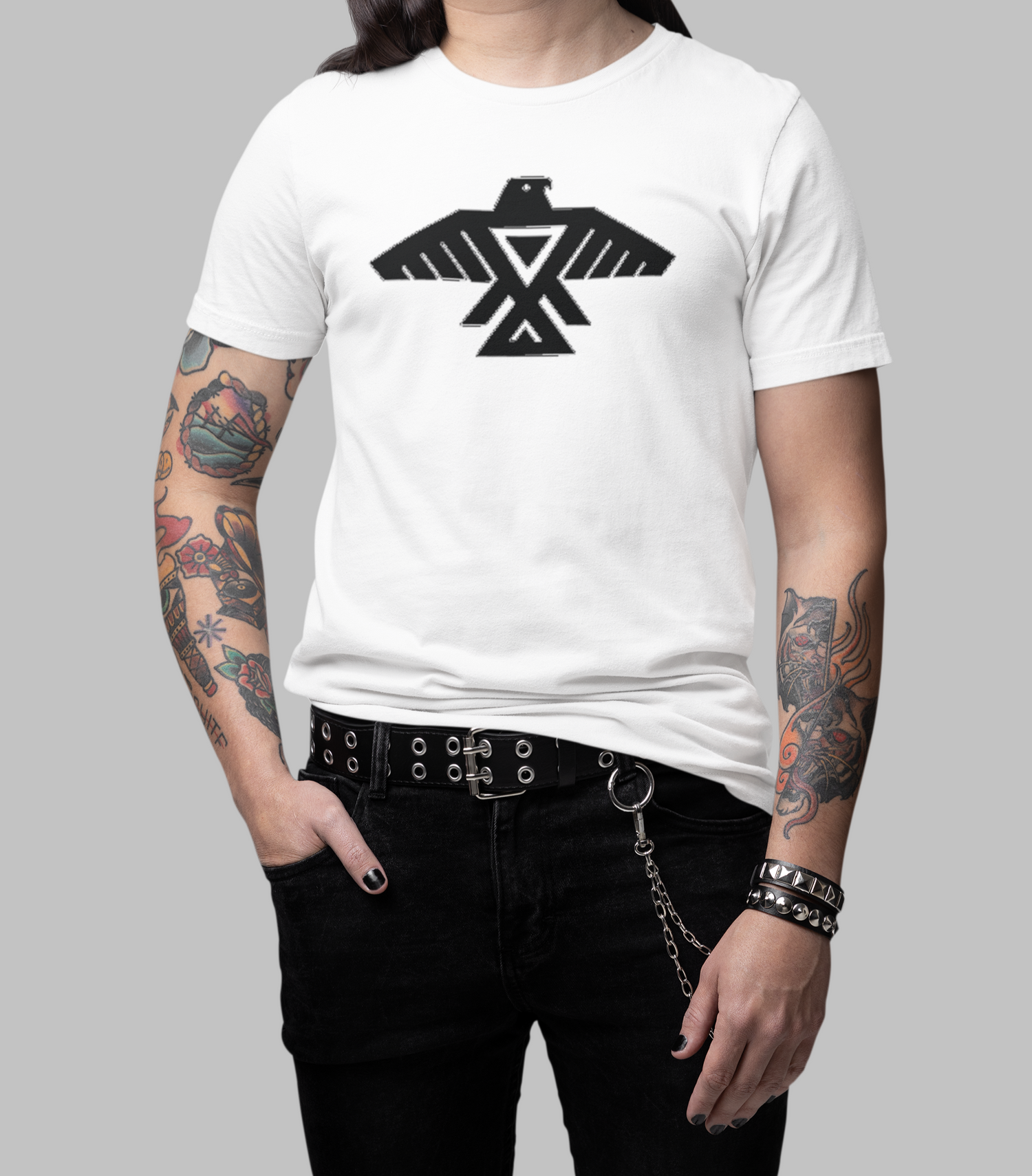 Anishinaabe front and back Totem Style t shirt (multiple color options) - Rezilliant Apparel