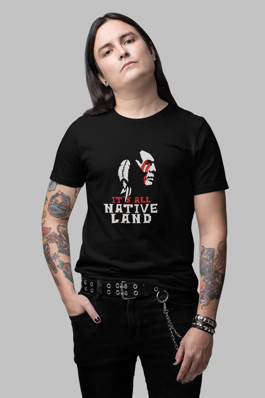 It's All Native Land Native American Embroidered Shirt - Rezilliant Apparel
