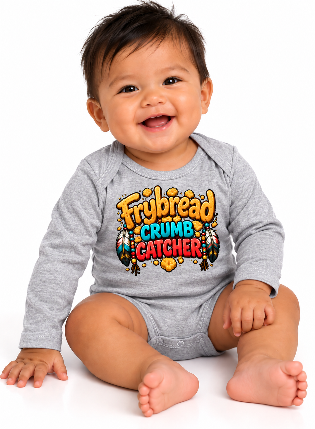 Frybread Crumb Catcher Baby & Toddler Long-Sleeve Onesie