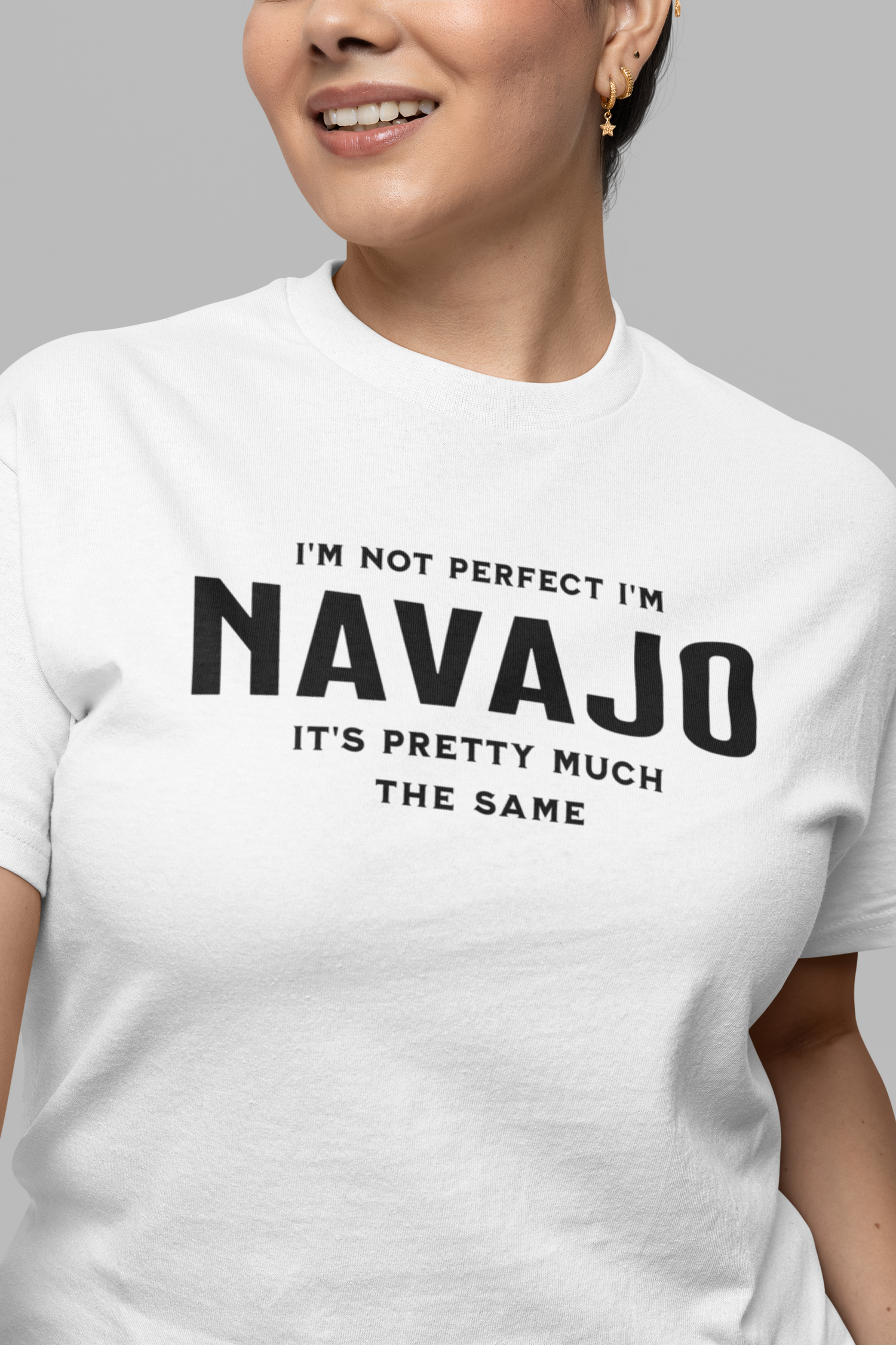 I'm Not Perfect I'm Navajo Tee, gift shirt, Native American Shirt, Funny Native Sarcastic Tee, Gift for Her, Gift for Him, Funny T Shirt Tee, Native American Shirt, Funny Native Sarcastic Tee, Funny T Shirt - Rezilliant Apparel