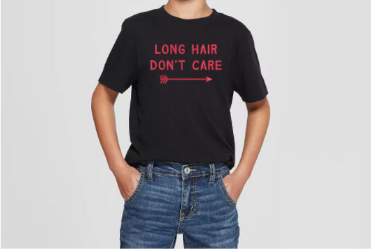 Long Hair Don't Care Native American Embroidered Youth Shirt - Rezilliant Apparel