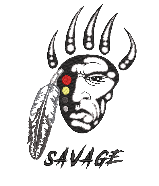 Savage Medicine Wheel - Embroidered Native American Shirt - Rezilliant Apparel
